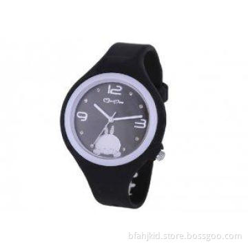 Black Silicone Jelly Watch Large Face Watch with Silicone J